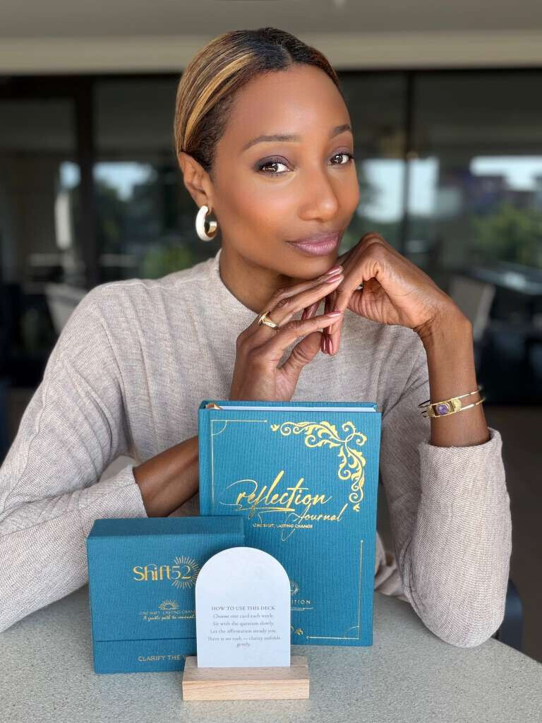Founder with the Reflection Journal and Shift52 box